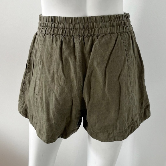 $265 APIECE APART Trail Linen Shorts in Olive EUC/sz S - Picture 3 of 15